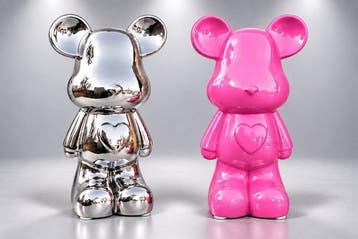Beeld, design teddy bear - 27 cm - polyresin