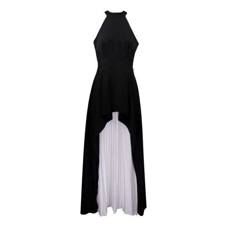 Rinascimento • zwart witte maxi jurk • M, Kleding | Dames, Jurken, Zwart, Nieuw, Maat 38/40 (M), Verzenden