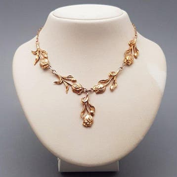 Art Nouveau, Lelies - Halsketting