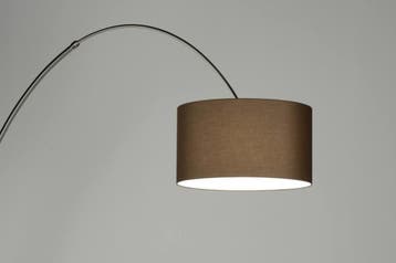 Rietveld Vloerlampen - Bruin - Staal, Stof, Huis en Inrichting, Lampen | Vloerlampen, Verzenden, Nieuw