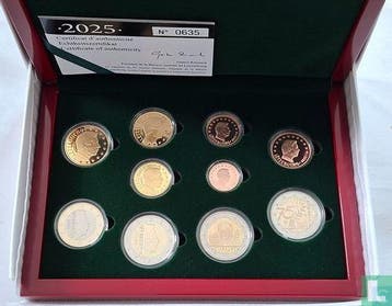 Luxemburg jaarset 2025 (PROOF - met muntteken D op 2 euro..., Postzegels en Munten, Munten | Europa | Euromunten, Verzenden, Luxemburg