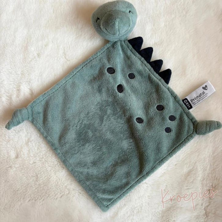 PRENATAL knuffeldoekje dino groen, Kinderen en Baby's, Speelgoed | Knuffels en Pluche, Verzenden