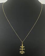 Zilveren ketting 925 met Caravaca-kruis van 925 zilver. -