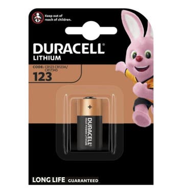 Duracell Batterij 3 volt CR123 blister 1, Ophalen of Verzenden, Nieuw