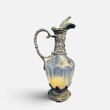 Victor Saglier - Kruik - Glas, Verzilverd