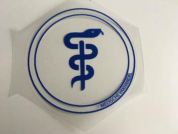 Aesculaap sticker voor verloskundigen, Verzenden, Nieuw in verpakking