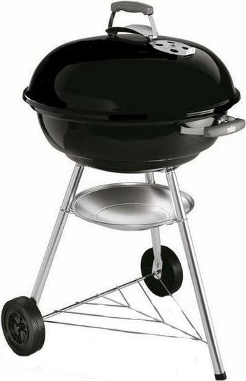 Barbecue - Weber Compact Kettle - 47cm - Zwart, Tuin en Terras, Houtskoolbarbecues, Verzenden, Nieuw