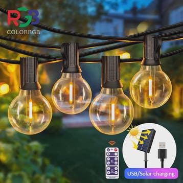 12M 30 LED G40 Slinger Verlichting - Solar & USB, Waterdicht, Verzenden, Nieuw