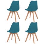 vidaXL Eetkamerstoelen 4 st kunststof turquoise, Huis en Inrichting, Stoelen, Verzenden, Nieuw