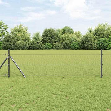 vidaXL zeshoekig gaashek met grondbevestiging 10 x 0,4 m, Verzenden, Nieuw, IJzer