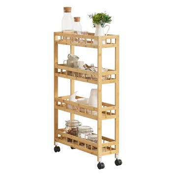 [en.casa] Keukentrolley Pyhäjoki met 4 planken 96x60x18 cm h, Verzenden