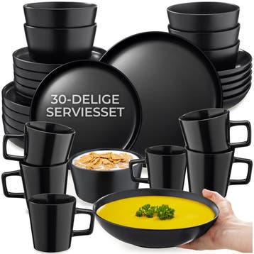 Serviesset Una, van aardewerk, voor 6 personen, Huis en Inrichting, Verzenden, Nieuw