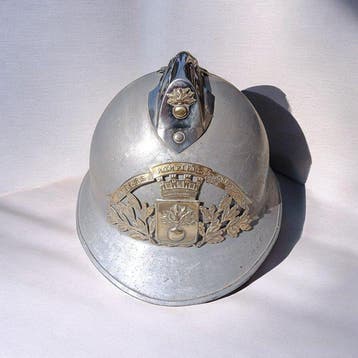 Frankrijk - Brandweerlieden - Militaire helm - Oude