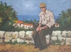 Adolfo Mastrovito (1940-2000) - Uomo seduto, Antiek en Kunst