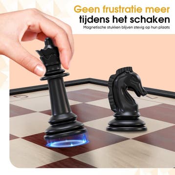Woodley Magnetisch Schaakbord - Schaakspel met schaakstukken, Ophalen of Verzenden, Zo goed als nieuw