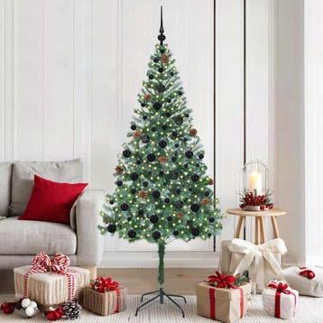 vidaXL Kunstkerstboom Groen 180 cm PVC en Staal, Verzenden, Nieuw