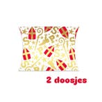 2x Gondeldoosje goudfolie mijter staf - sint (Gondeldoosjes), Ophalen of Verzenden, Nieuw, Cadeauzakje