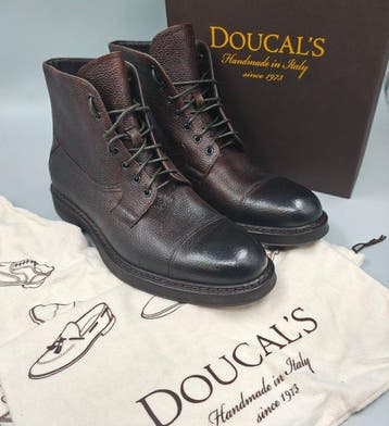 Doucals-Grained Leather-Toecap - Enkellaarsjes - Maat: EU, Nieuw