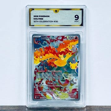 Pokémon Graded card - Moltres 130 - 30th Anniversary –, Nieuw