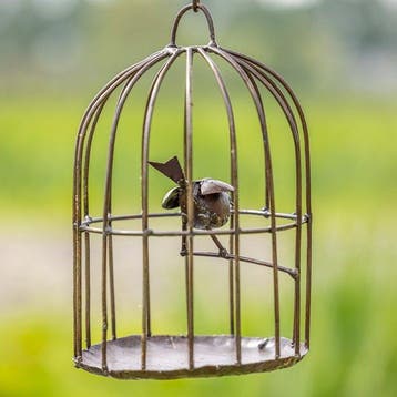 Vogelbad - Metaal - Vogelkooi als drinkbak