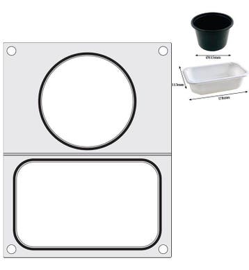 Traysealer Matrix, Hendi, 2 Containers (1x 178x113 Mm, 1x ø1, Ophalen of Verzenden, Nieuw in verpakking