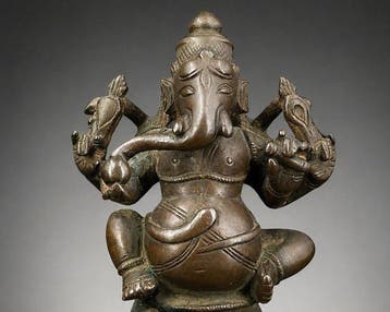 Ganesha - 8 cm - Brons - India - 18e-19e eeuw, Antiek en Kunst