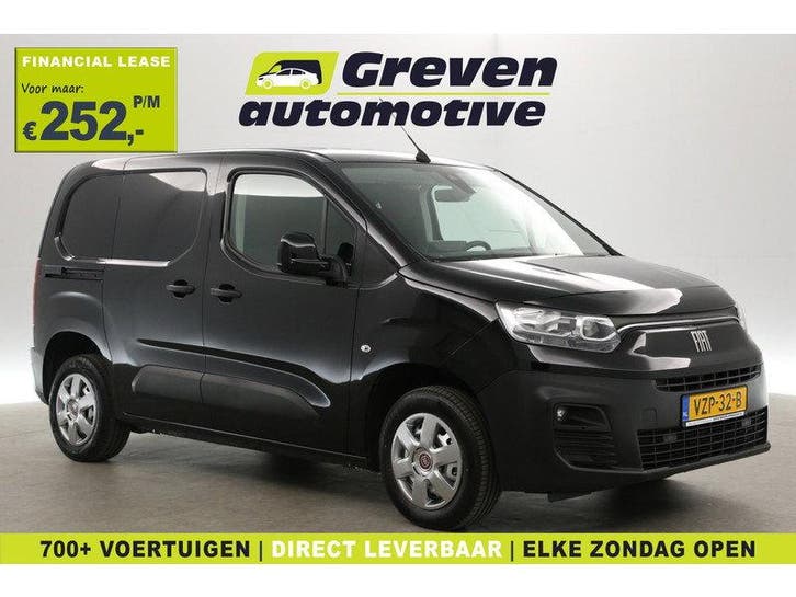 Fiat Doblò 1.5 BlueHDi | 102PK | 3 Zits | Airco | Cruise |, Auto's, Bestelauto's, Handgeschakeld, Diesel, Zwart, Euro 6, Fiat