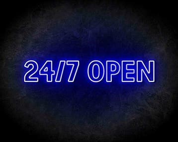 24/7 OPEN neon sign - LED neon reclame bord neon letters ..., Verzenden