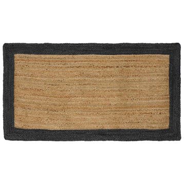vidaXL Gebied Tapijt Donkergrijs 80 x 150 cm Jute, Verzenden, Nieuw