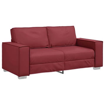 vidaXL Loveseat Wijnrood 180 cm Nep Leer, Verzenden, Nieuw, Leer, 150 tot 200 cm