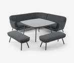 Hoek Lounge Diningset Jonah Wicker Antraciet The Outsider, Tuin en Terras, Verzenden, Nieuw