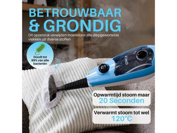 Kymo 9 in 1 Stoomreiniger - Stoommop - 99,9% bacteriën doden, Witgoed en Apparatuur, Stoomapparaten, Verzenden, Zo goed als nieuw