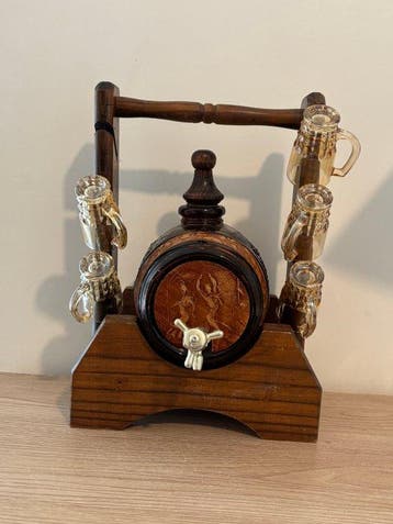 Drankservies voor 6 (6) - Fontaine à liqueur de bar en forme, Antiek en Kunst