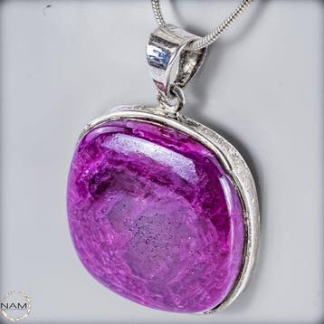 Robijnhanger – 925 zilver – 85,75 ct - Intensives Pink-Rot-