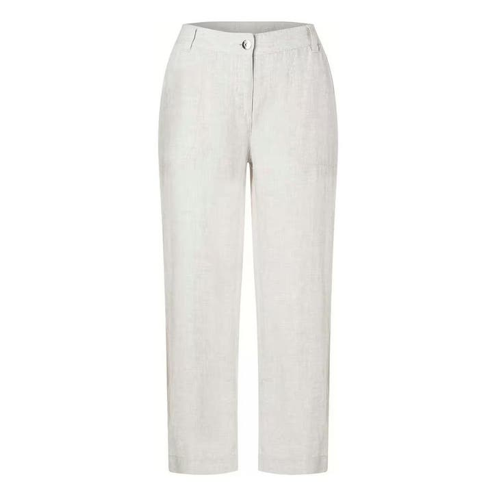 MAC • linnen Nora cropped broek • 36, Kleding | Dames, Broeken en Pantalons, Grijs, Nieuw, Maat 36 (S), Verzenden