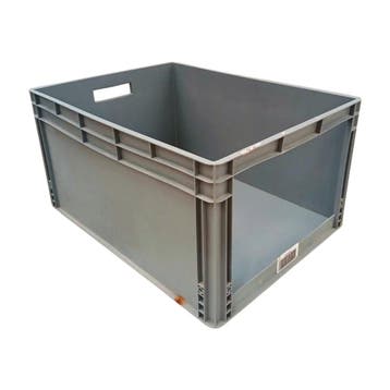Magazijnbak, 800x600x420 mm, grijs pp, gebruikt, Gebruikt, 60 cm of meer, Bak of Kist, 75 tot 100 cm