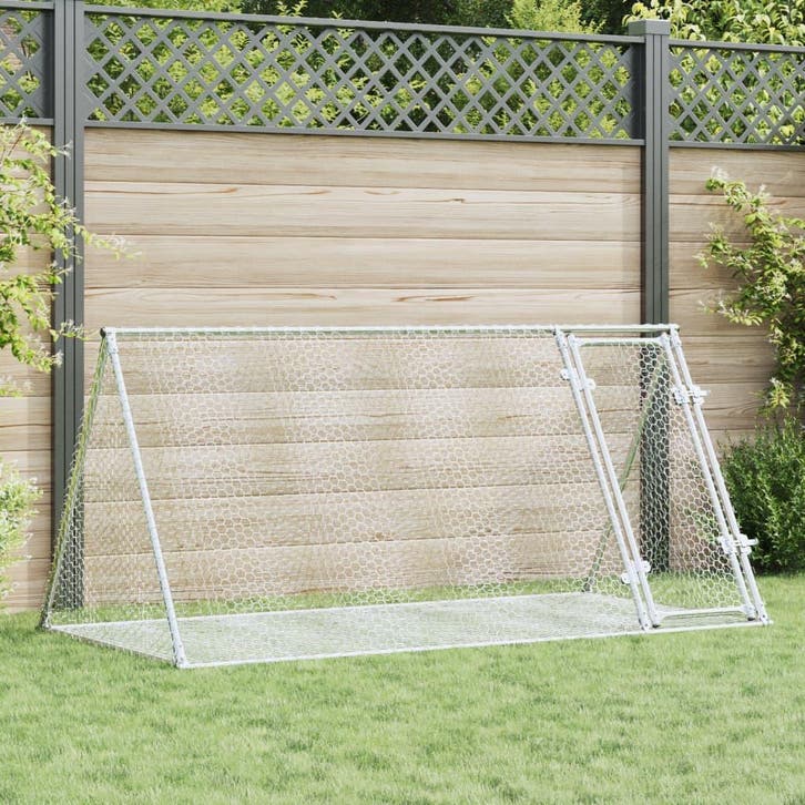 vidaXL Konijnenhok 200x105x91 cm gegalvaniseerd staal, Dieren en Toebehoren, Knaagdieren en Konijnen | Hokken en Kooien, Nieuw