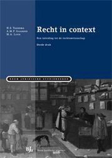 9789089748249 Boom Juridische studieboeken - Recht in con..., Boeken, Verzenden, Zo goed als nieuw, H.S. Taekema