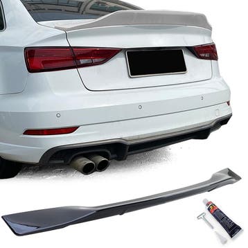 Spoiler passend voor Audi A3 8V Limousine Glans Zwart, Auto-onderdelen, Ophalen of Verzenden, Nieuw