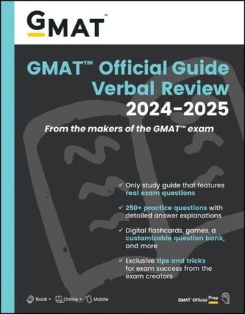GMAT Official Guide Verbal Review 2024 2025 Bo 9781394260041, Zo goed als nieuw