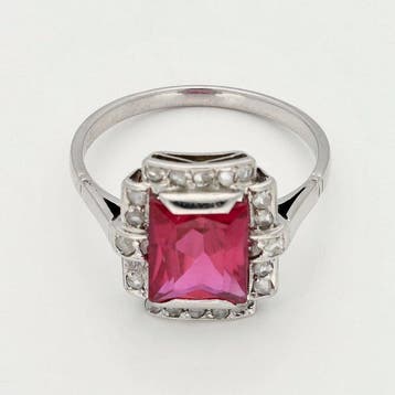 Ring - 18 karaat Witgoud - Diamant, Nieuw