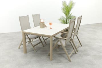 Hartman Napoli/Kings verstelbare 4-persoons tuinset 180x100, Tuin en Terras, Tuinsets en Loungesets, Verzenden, Nieuw, Overige materialen