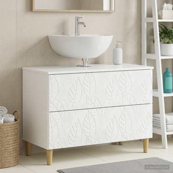 vidaXL Badkamer wastafelkast DELFT Hoogglans Wit 82 x 41 x, Verzenden, Nieuw, Wastafelkast