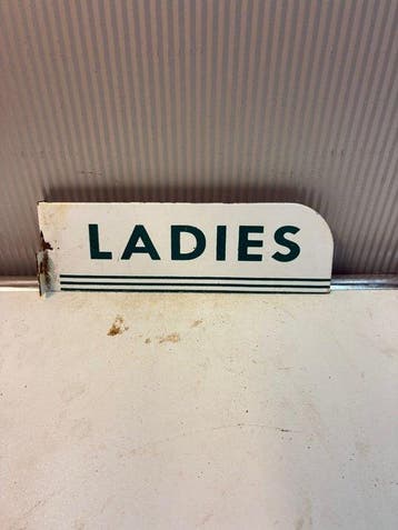 Ladies – Emaille Toiletbord – Dubbelzijdig Flensbord –