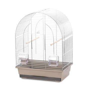Vogelkooi Duvo Natural Lusi 1 Mokka/Chroom – Binnenkooi v., Verzenden, Nieuw, Metaal, Vogelkooi
