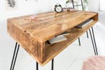 Massief bureau SCORPION 100 cm natuurlijke mangohouten, Ophalen of Verzenden, Nieuw