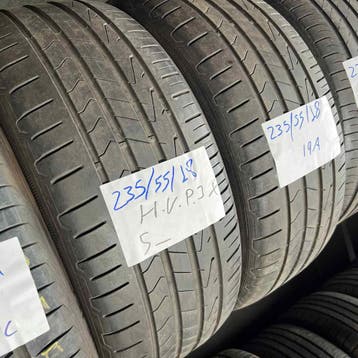 2 x Hankook Ventus Prime 3 235-55-18 Zomerbanden 5mm, Auto-onderdelen, Banden en Velgen, 18 inch, Gebruikt, Ophalen of Verzenden