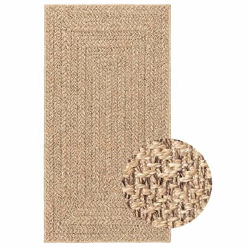 vidaXL Vloerkleed ZIZUR binnen en buiten 80x150 cm jute look, Huis en Inrichting, Verzenden, Nieuw, Bruin