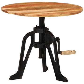 vidaXL Bijzettafel 60x(42-62) cm massief acaciahout en, Huis en Inrichting, Verzenden, Nieuw, 60 cm of meer