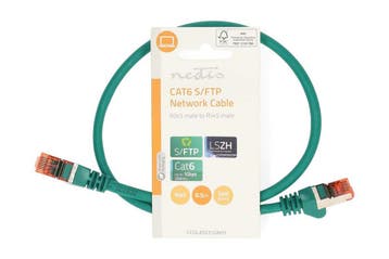 Nedis Netwerkkabel S/FTP CAT6 kabel - 0.50 meter (Groen), Ophalen of Verzenden, Nieuw